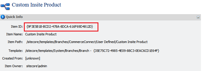 Custom Insite branch