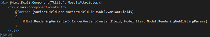 SXA Component markup