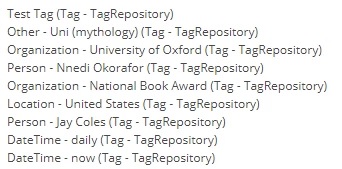 Text Analytics Tags