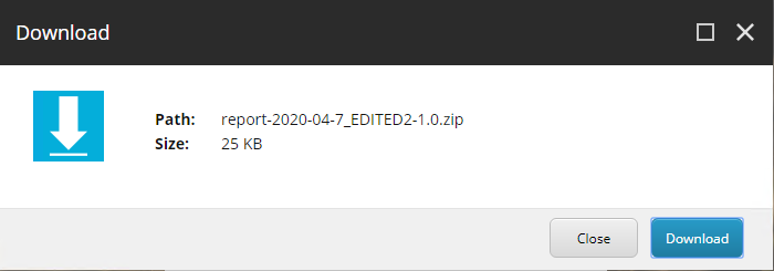 Downloading the generated Sitecore Package
