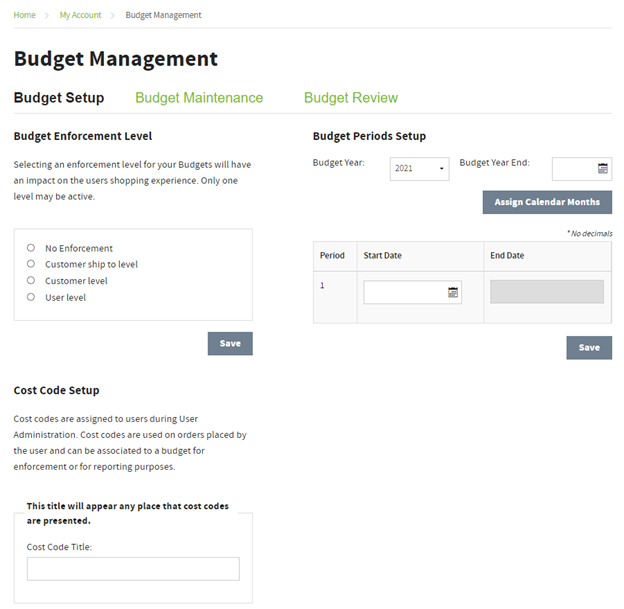 Optimizely B2B Commerce budget management