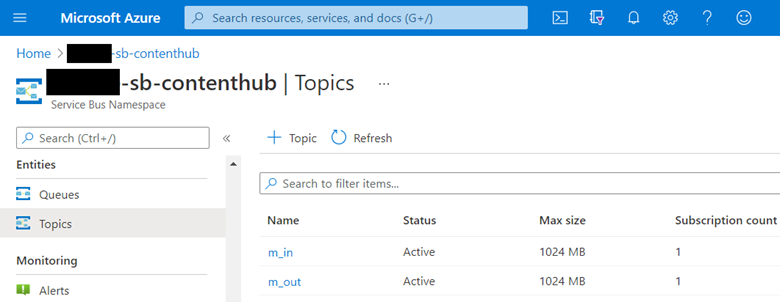 Sitecore CMP Connector - create Azure Topics