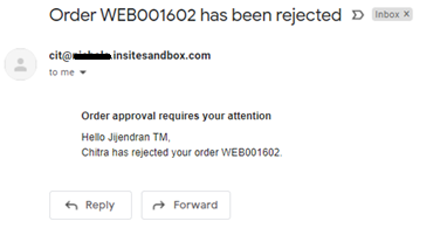 rejected email