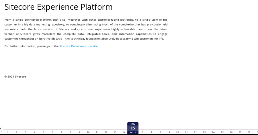 Sitecore Horizon - Simulator timeline