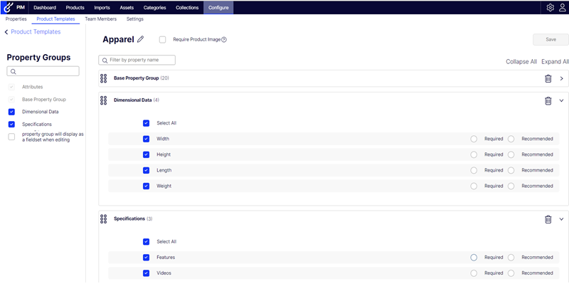 product templates