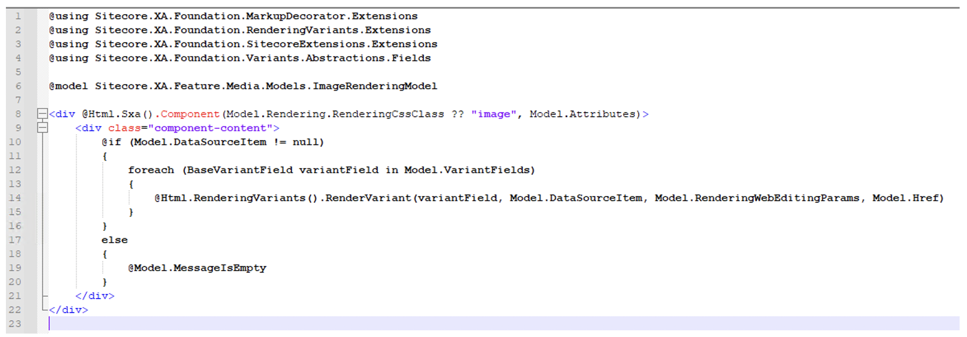 SXA hard-coded div