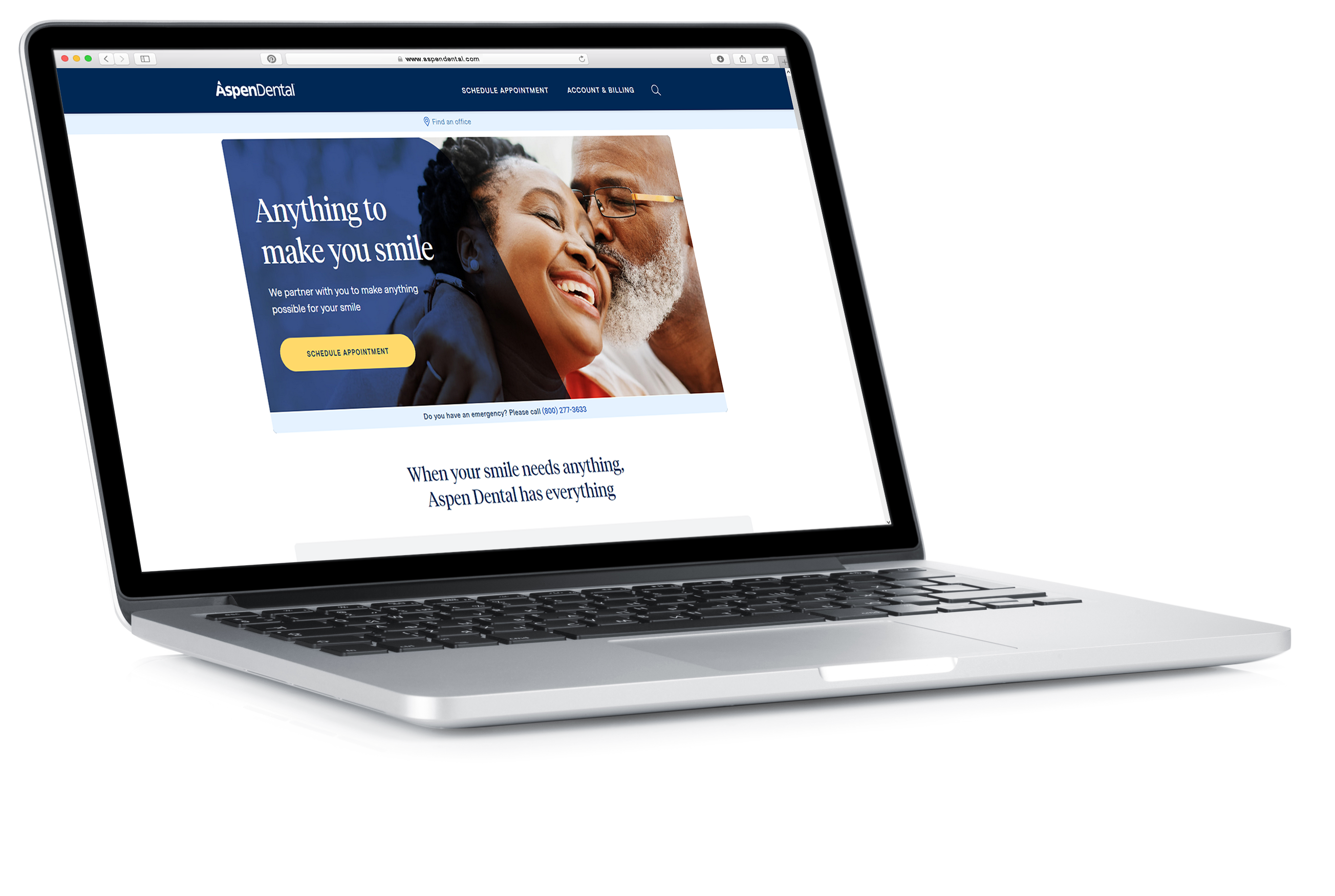 Aspen Dental homepage