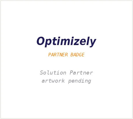 Optimizely Solution Partner badge — artwork pending
