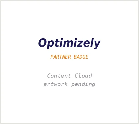 Optimizely partner badge, Content Cloud — artwork pending